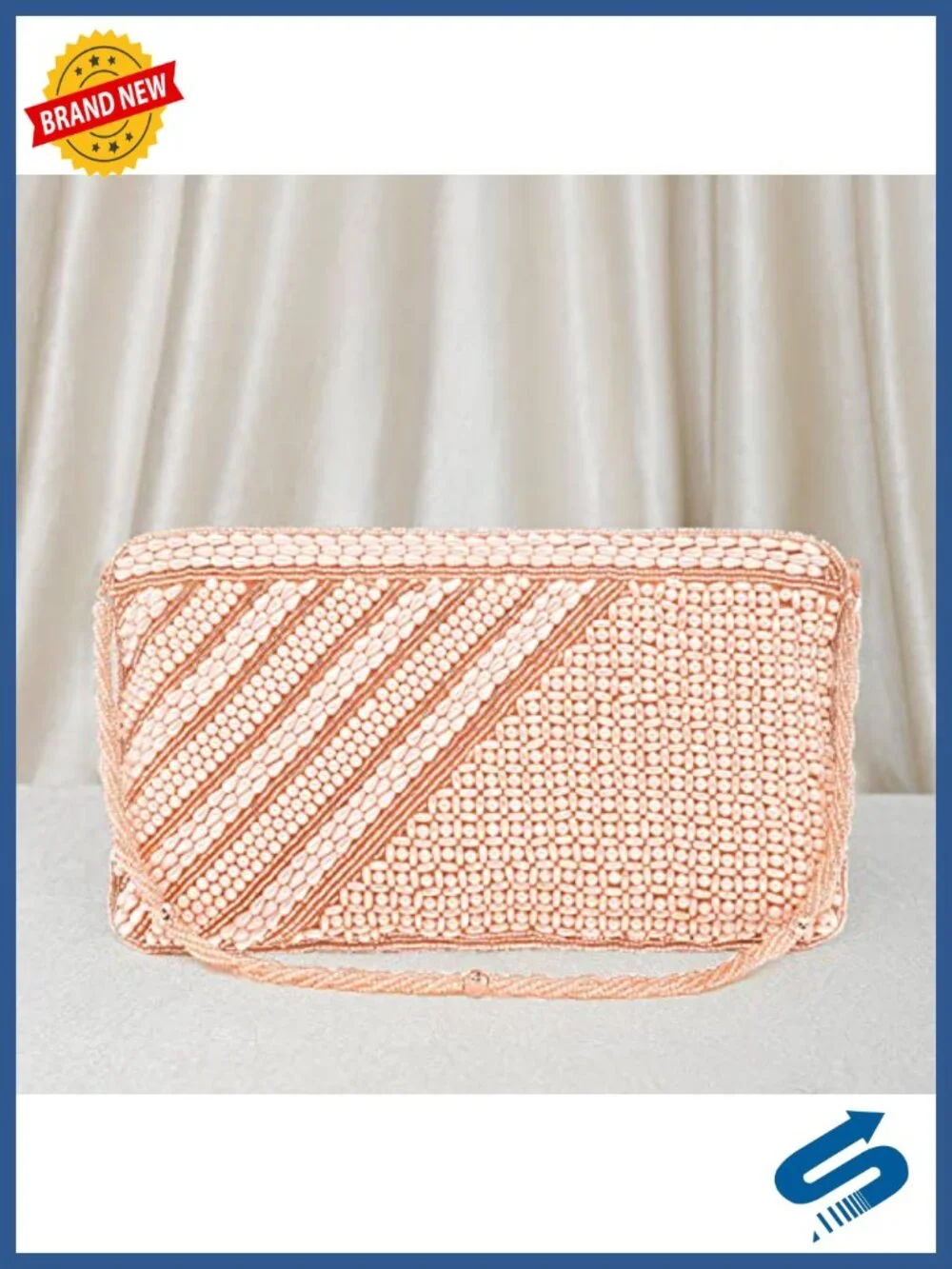 Embroidered Fabric Evening Clutch Handbag for Wedding Party Bridal Gift